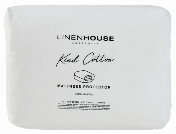 Linenhouse Kind Cotton King Bed Mattress Protector