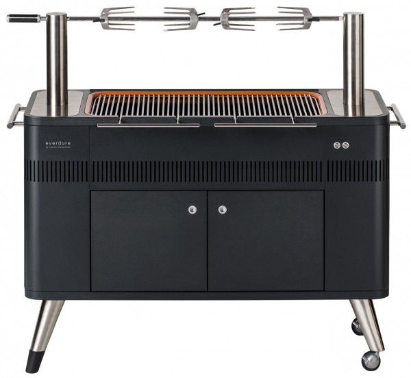 Everdure by Heston Blumenthal Hub Electric Ignition Charcoal BBQ and Long Cover