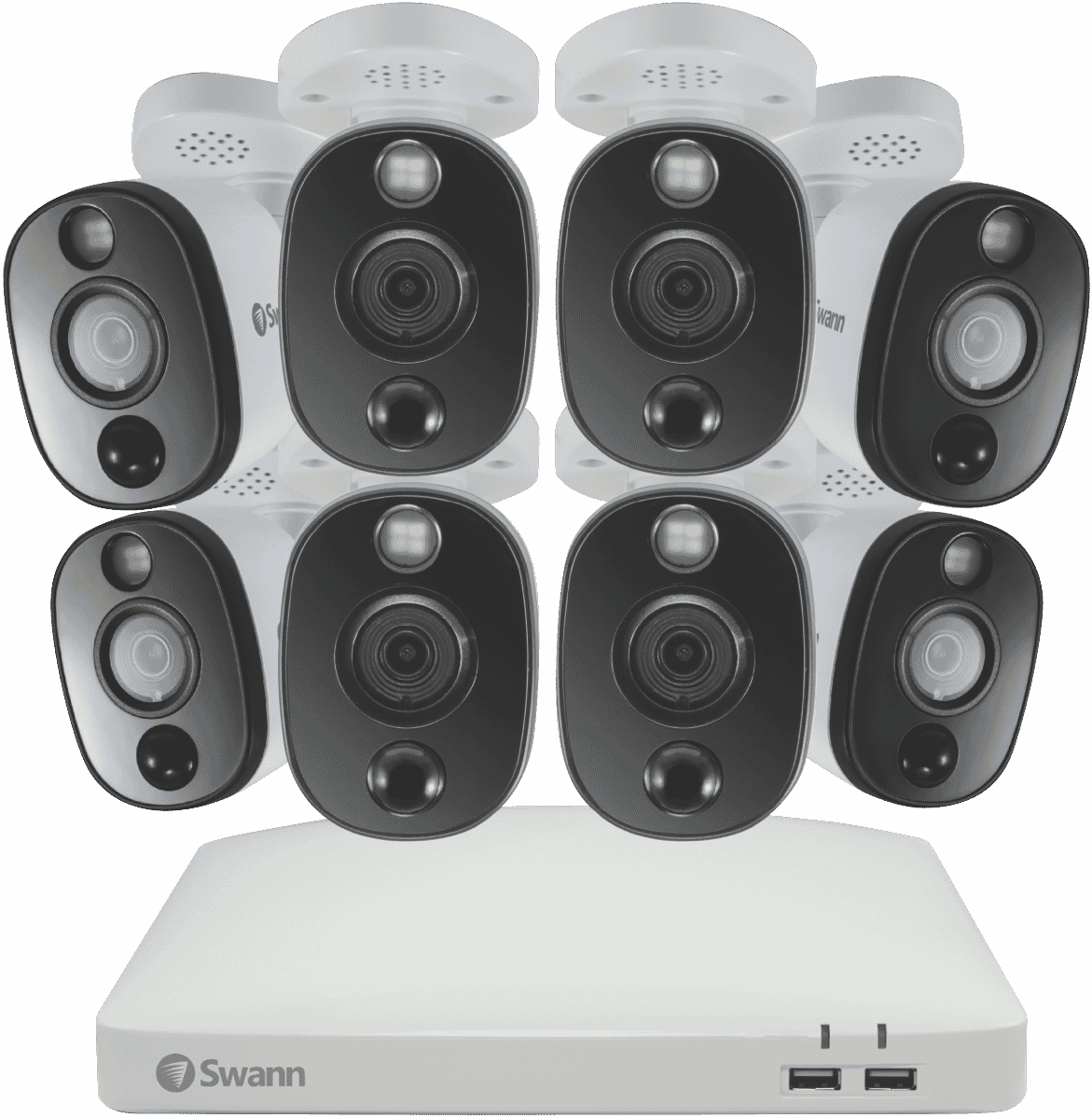 Swann 4K 8 Camera DVR Security System with Warning Light Rewards Shop