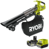 RYOBI 18V ONE+ HP™ GARDEN VACUUM & SWEEPER 6.0AH KIT + Compact Fan + Compact Light Kit