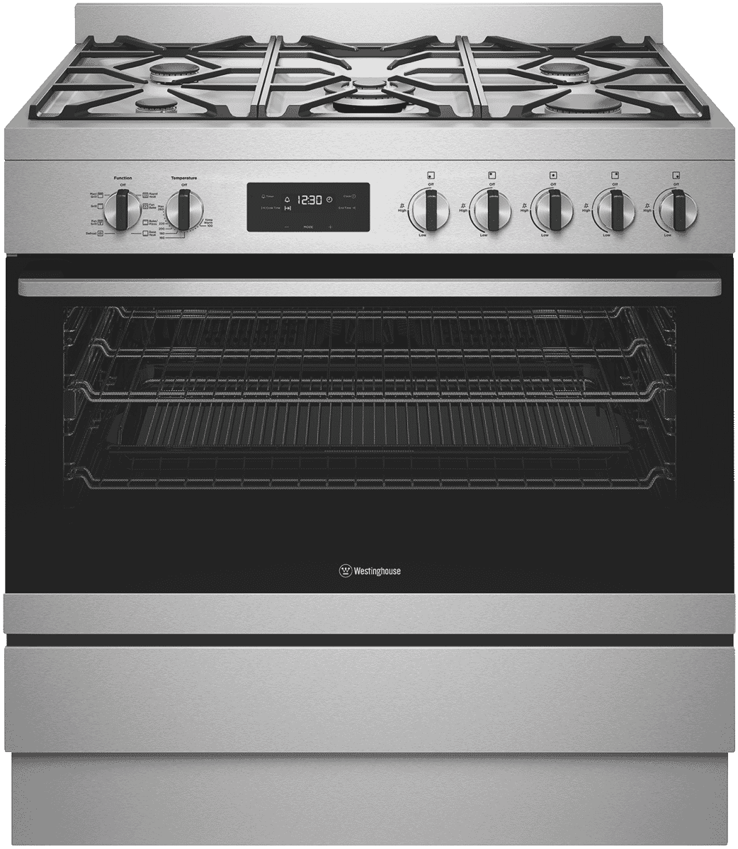 Westinghouse 90cm Dual Fuel Upright Cooker Rewards Shop Australia