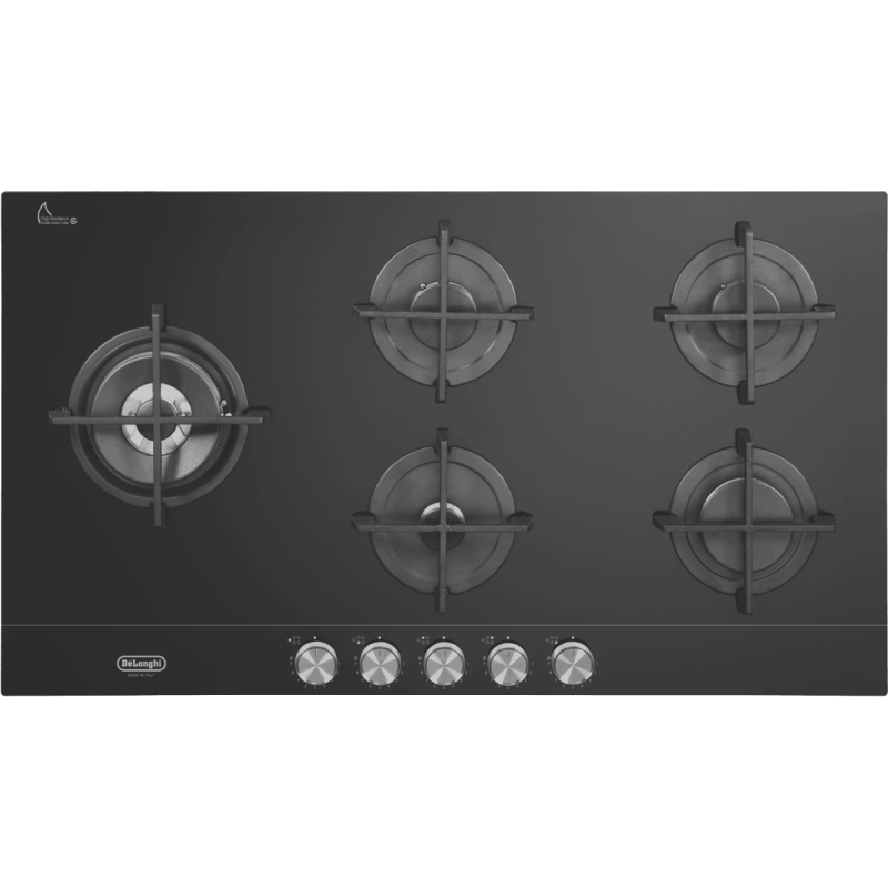 DeLonghi 90cm Gas Cooktop Black Glass Rewards Shop Australia