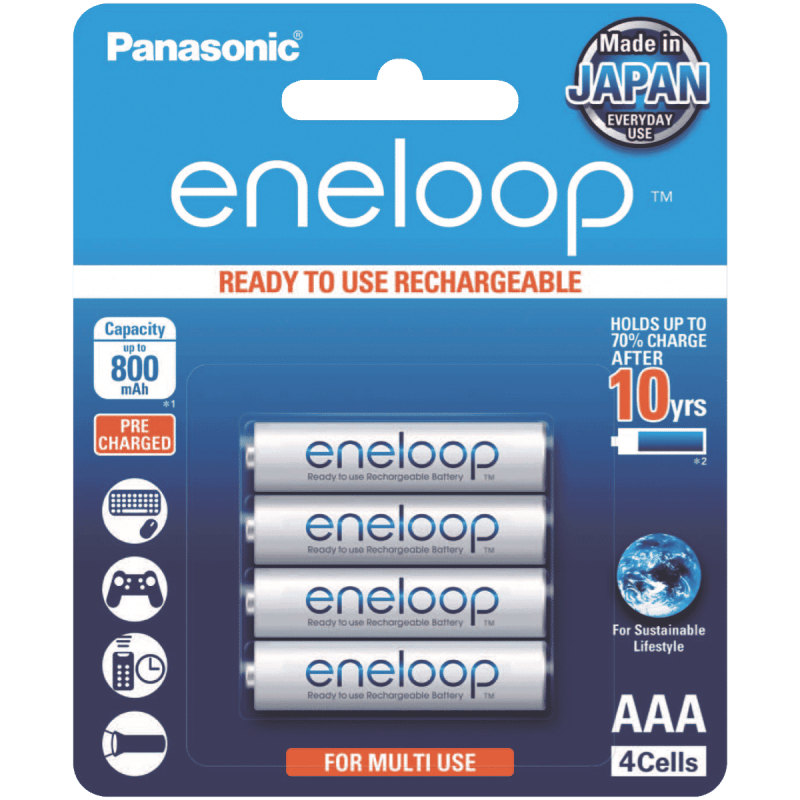 Eneloop AAA Rechargeable Batteries 4 Pack Rewards Shop Australia