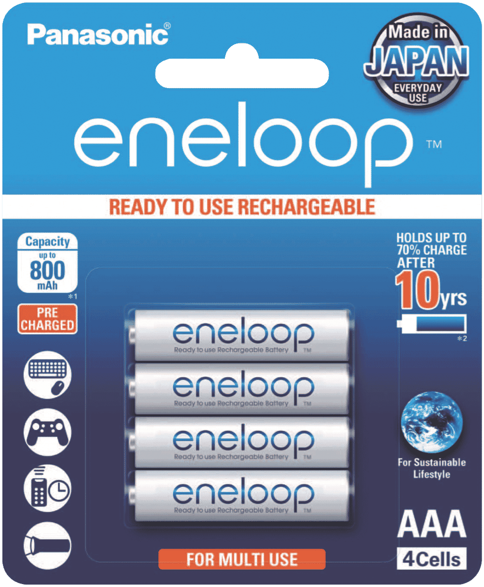 Eneloop AAA Rechargeable Batteries 4 Pack Rewards Shop Australia