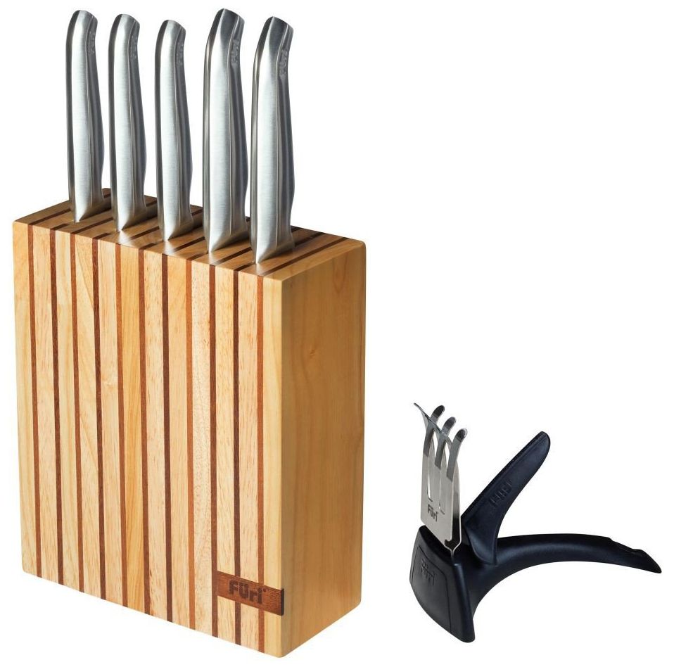 *Inactive*Furi Pro Wood Knife Block Set, 7 Piece Rewards Shop Australia