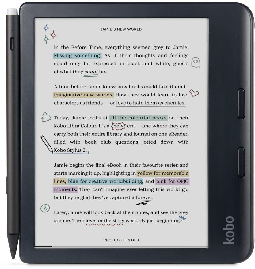 Kobo Libra Colour w/Stylus 2 (Black)