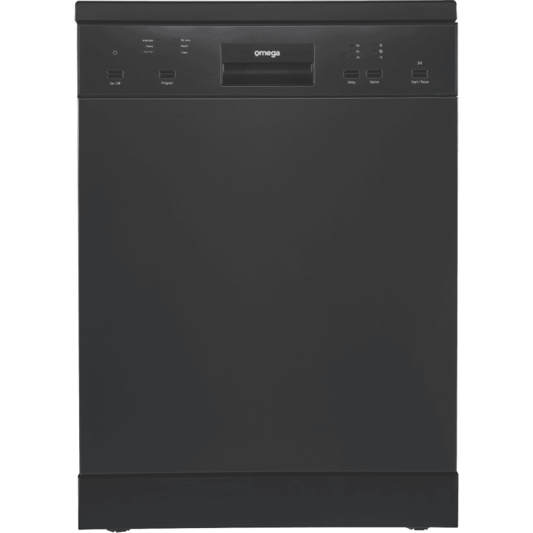 Omega 60cm Freestanding Dishwasher Black Rewards Shop Australia