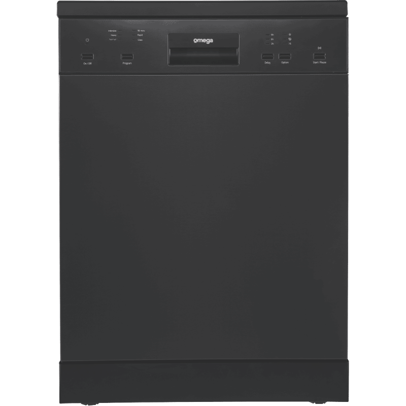 Omega 60cm Freestanding Dishwasher Black Rewards Shop Australia