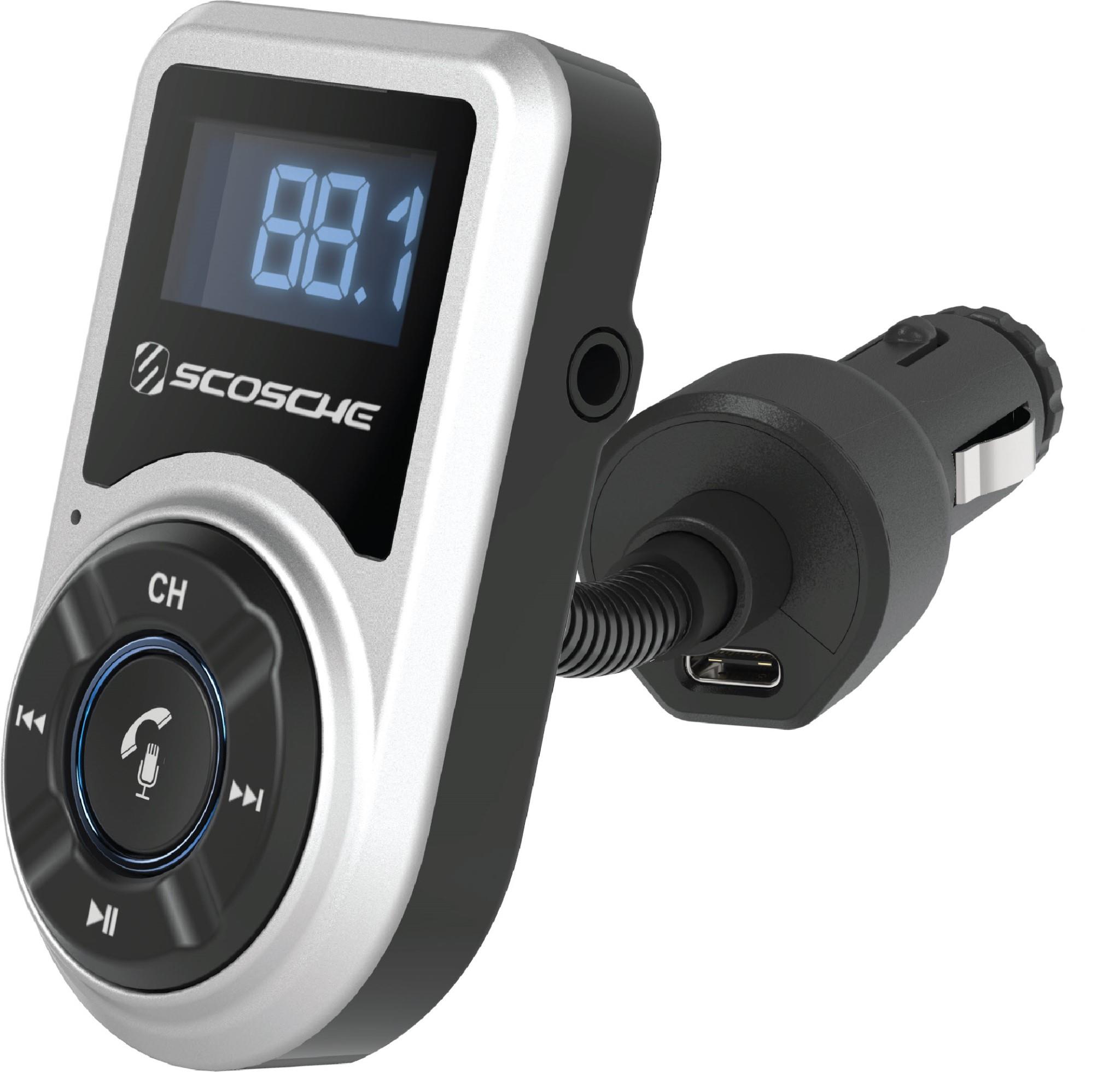 Scosche Bluetooth FM Transmitter with 18W USBC Port Rewards Shop