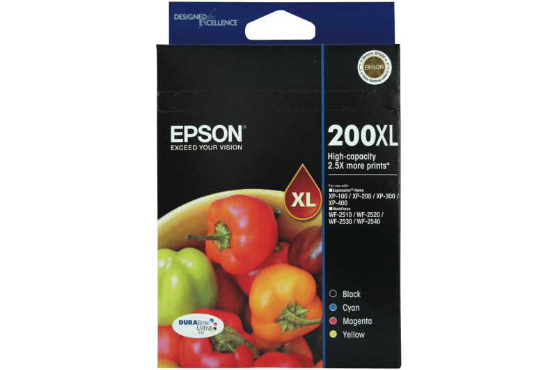 Epson 200 DURABrite XL Ink Cartridge 4 Pack