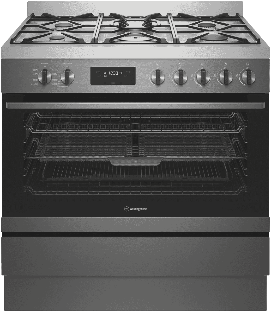 Westinghouse 90cm Dual Fuel Upright Cooker Rewards Shop Australia
