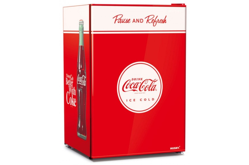 Husky 130L Coca-Cola Undercounter Fridge w/ Reversible Door