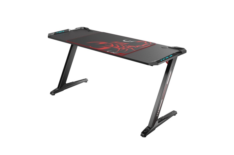 Eureka Ergonomic Z60 Gaming Desk with RGB Lights (Black)