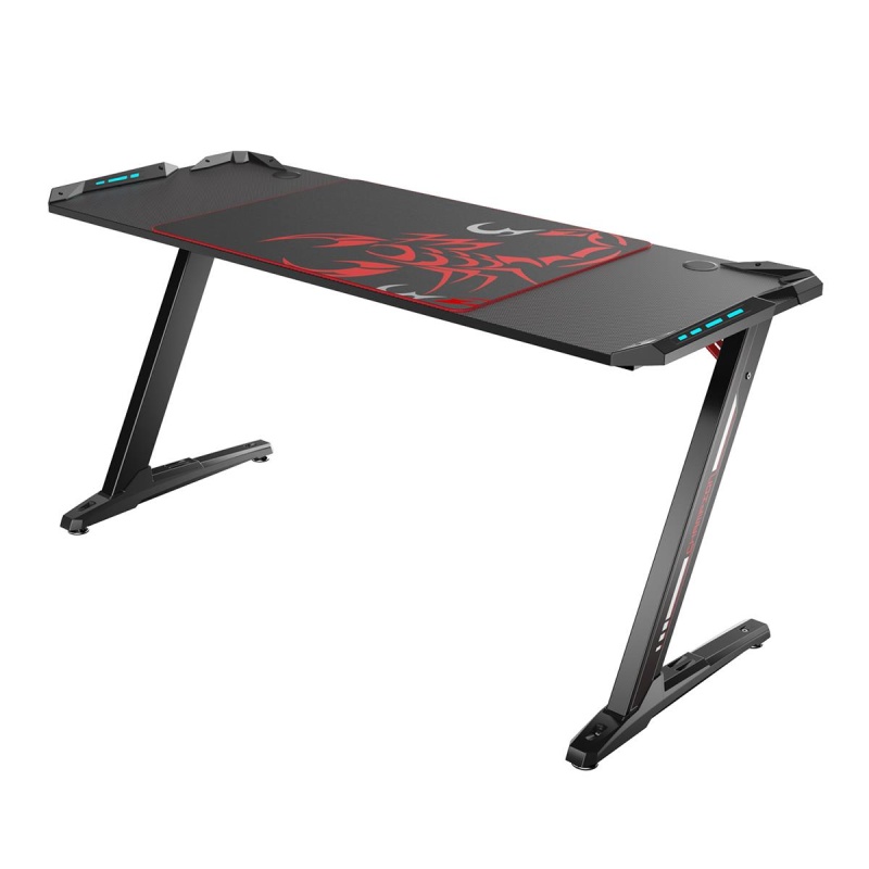 Eureka Ergonomic Z60 Gaming Desk with RGB Lights (Black) Rewards Shop