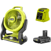 RYOBI 18V ONE+ 7.5” HYBRID FAN 2.0AH KIT + Extra 18V One+ 2.0AH Compact Battery