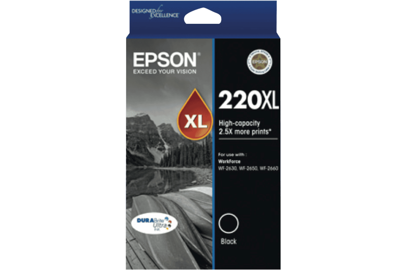 Epson 220 XL DURAbrite Ultra Black Ink Cartridge