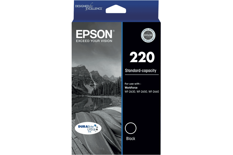 Epson 220 Std Capacity DURABrite Ultra Black ink Cartridge