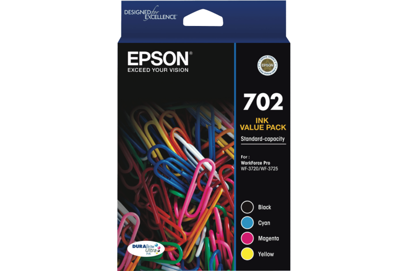 Epson 702 4 Colour DURABrite Ink Pack