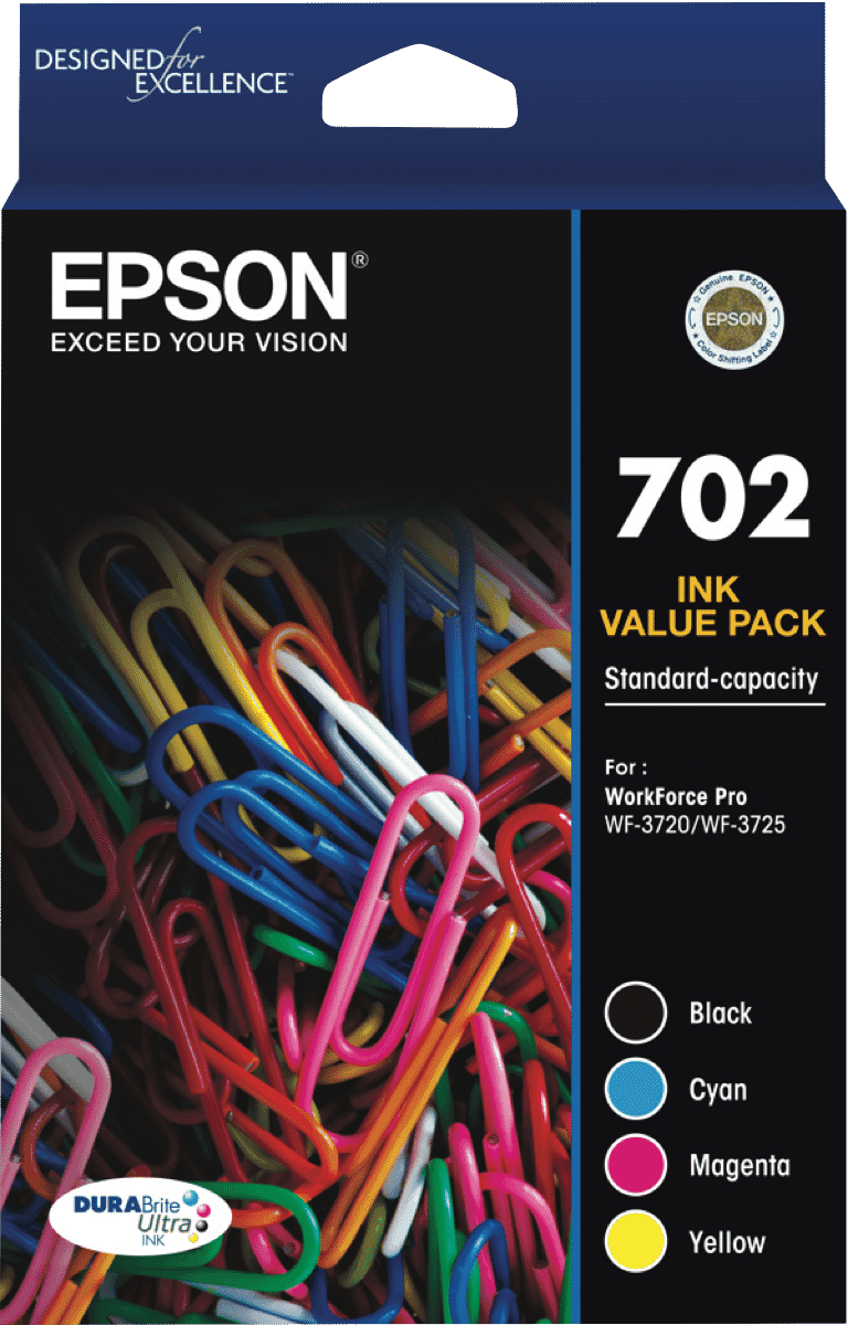 Epson 702 4 Colour DURABrite Ink Pack