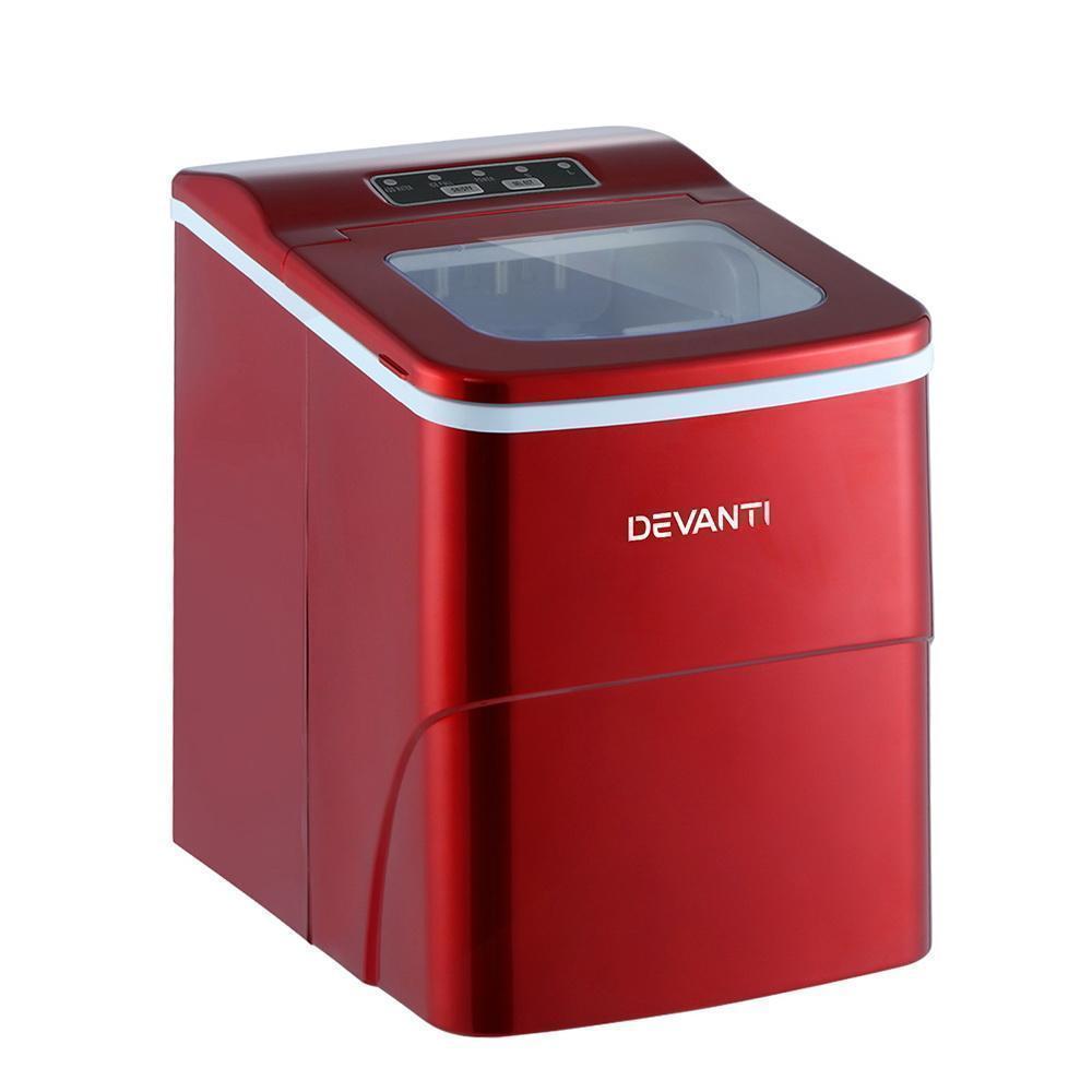 Devanti Portable Ice Cube Maker Machine 2L Home Bar Benchtop Easy Quick