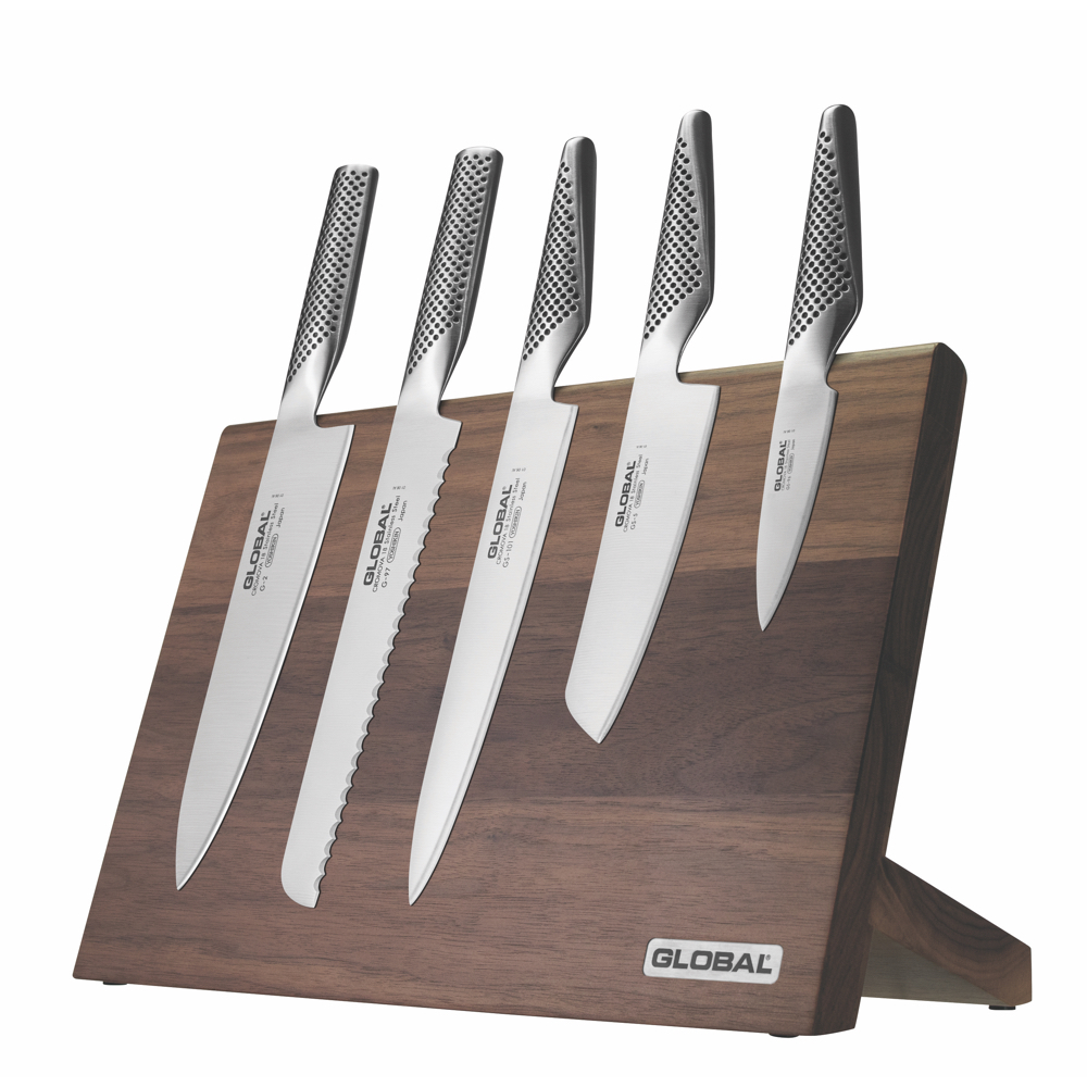 *Inactive* GLOBAL Takumi 6 Piece Walnut Knife Block Set Rewards Shop