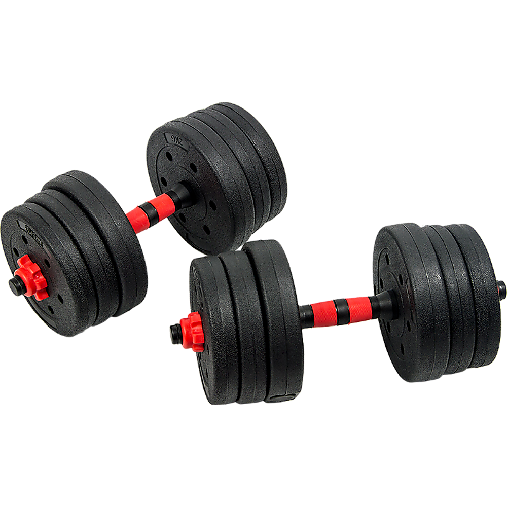 20kg Adjustable Rubber Dumbbell Set Barbell Home GYM Exercise Weights Rewards Shop Australia